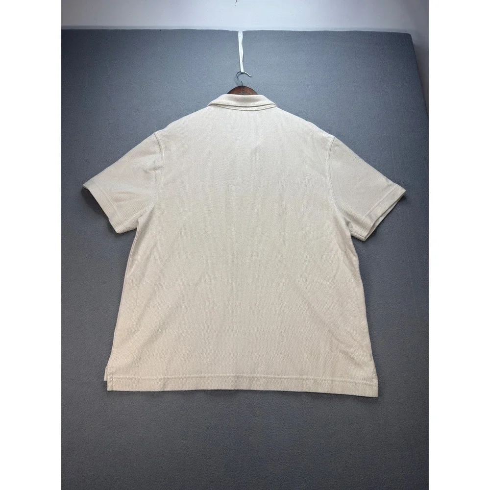 Banana Republic Summer Texture Transition Polo Shirt Regular XL Cream Cotton